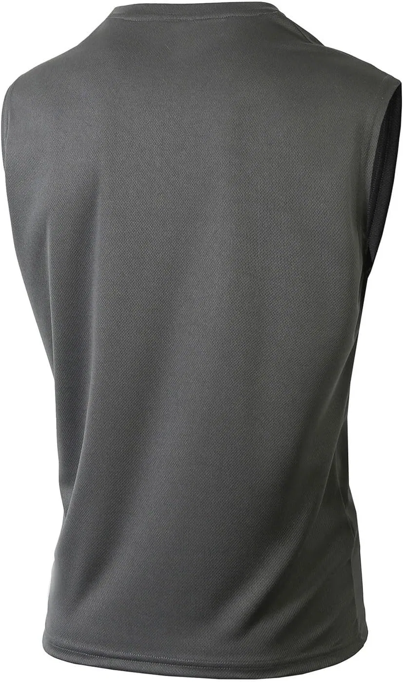 Мужская майка-сетка Ice Silk Athletic Sleeveless, быстросохнущая, Grey — фото 3