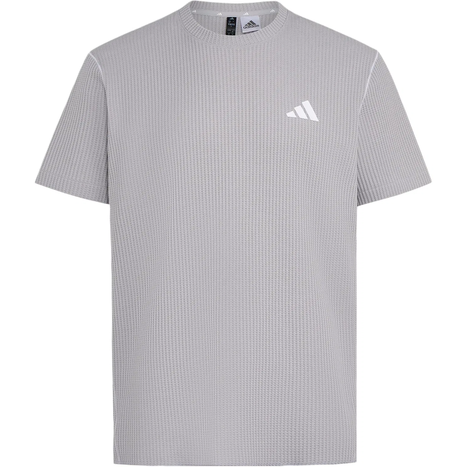 Футболка Adidas с круглым вырезом светло-серая мужская