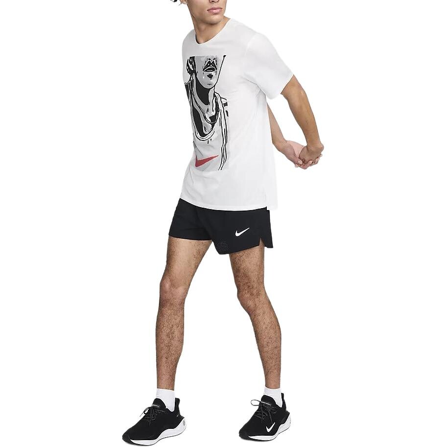 Футболка Dri-Fit Rise 365 мужская Summit белая/черная Nike, белый/черный — фото 3
