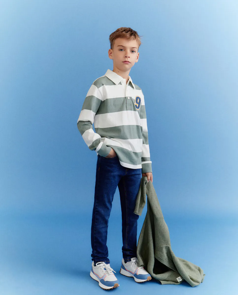 

Детские джинсы-скинни Kids El Corte Inglés, нежно-синий