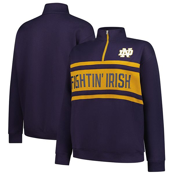 

Женский пуловер на молнии Notre Dame Fighting Irish, цвет navy/gold, plus size Fanatics