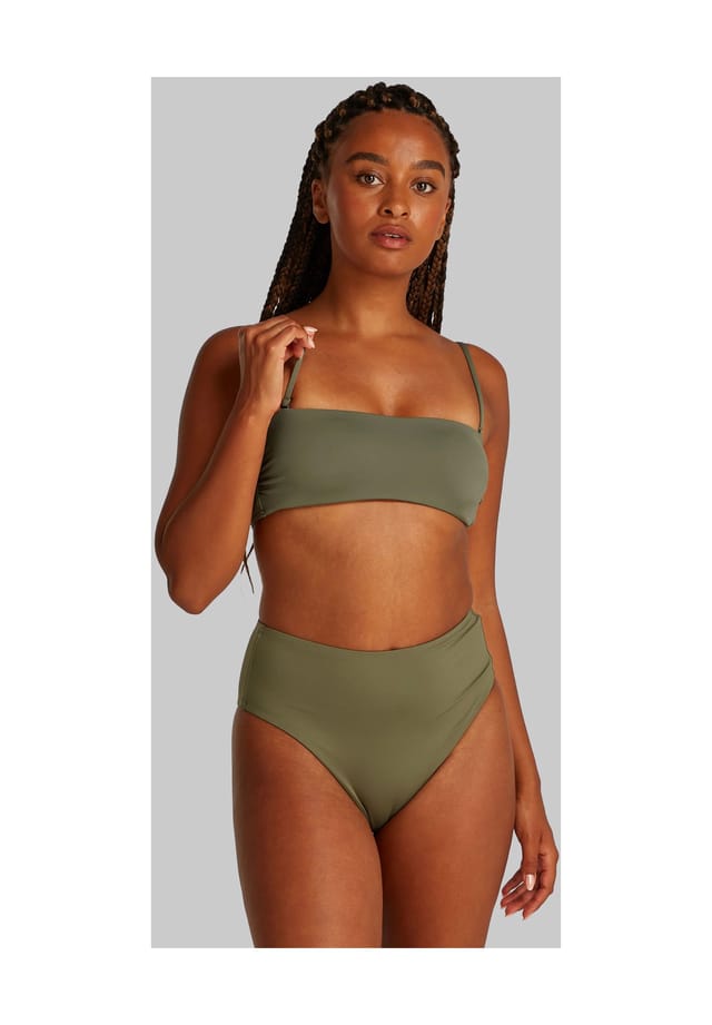 

Эмблема на бретельках бикини Calvin Klein, цвет ldy green
