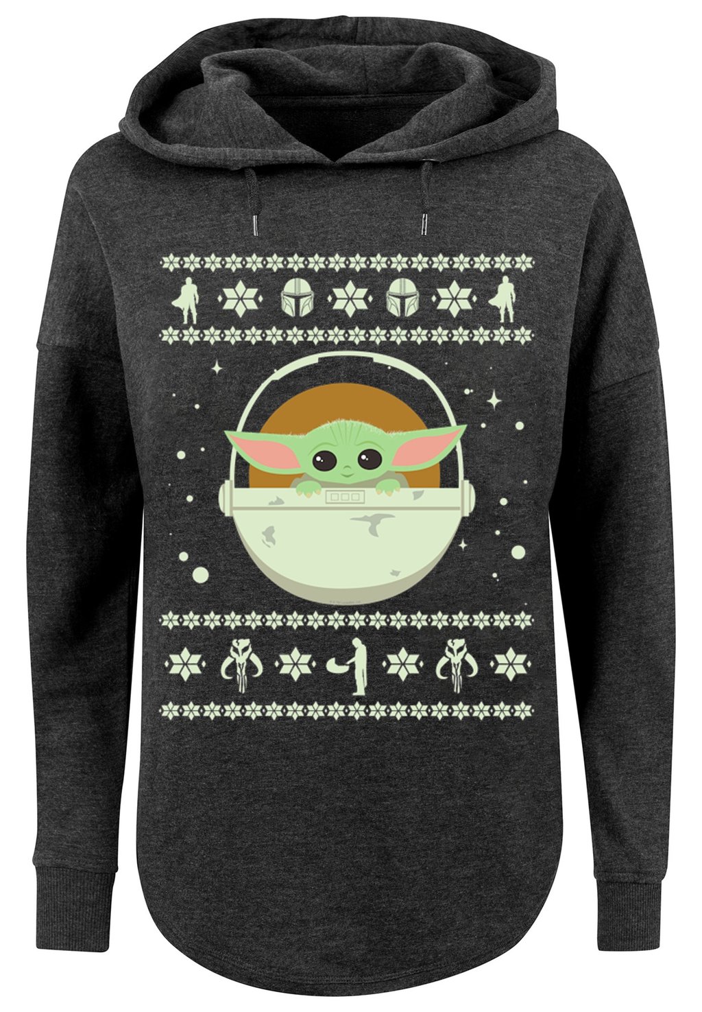 

Толстовка с капюшоном STAR WARS THE MUNDALORIAN THE CHILD CHRISTMAS WEIHNACHTEN F4NT4STIC, темно-серый