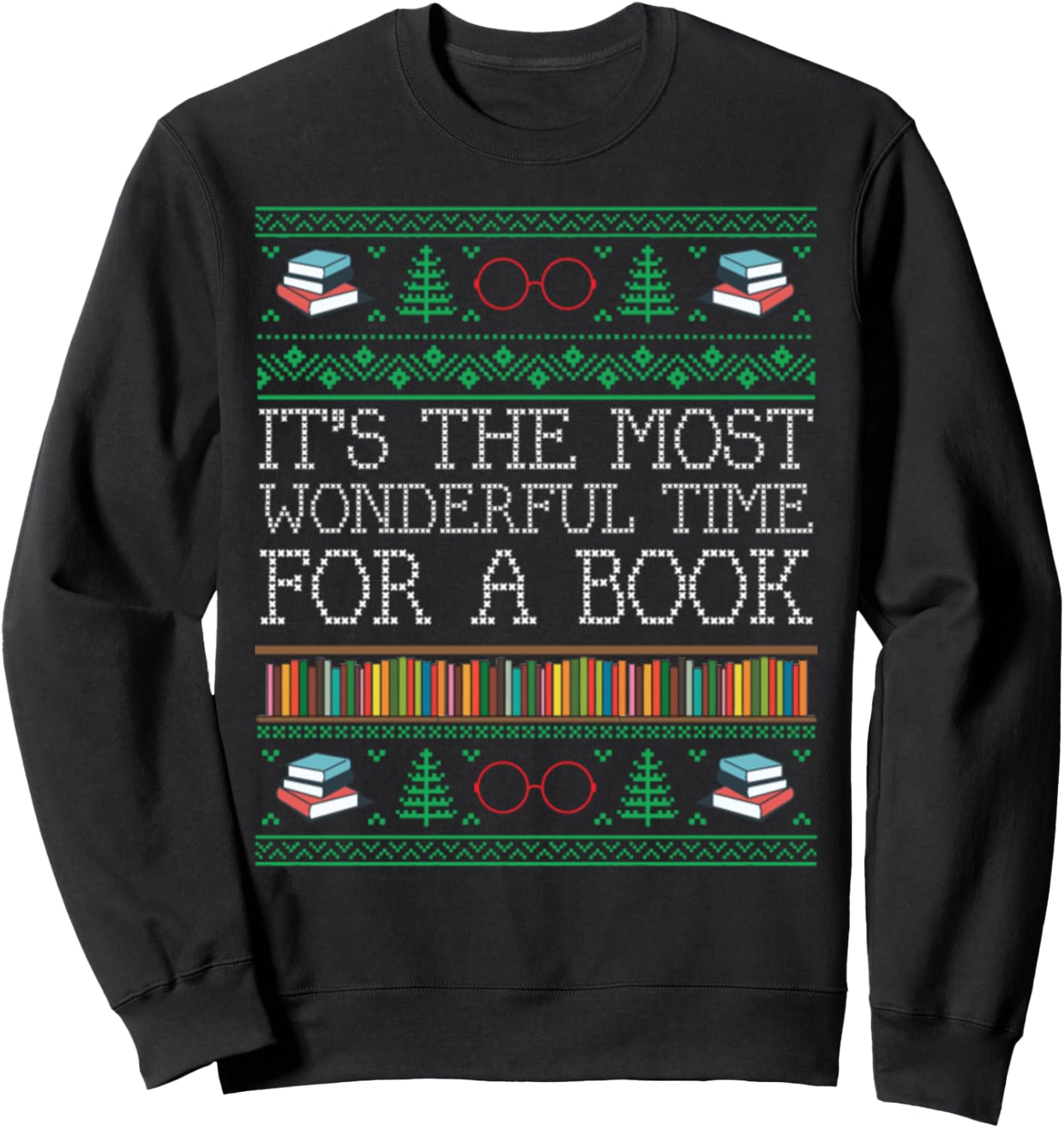 

Библиотекарь читает книги Уродливые рождественские свитера Толстовка Awesome Ugly Christmas Sweaters, черный