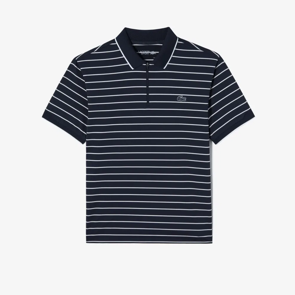 Футболка-поло Lacoste Мужская на молнии, темно-синий