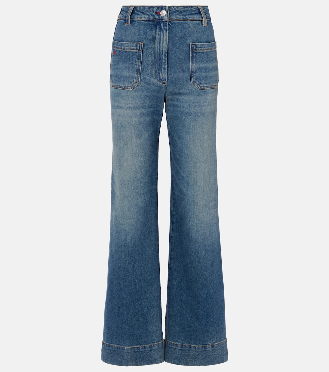 

Алина джинсы с широкими штанинами Victoria Beckham, Washed Blue