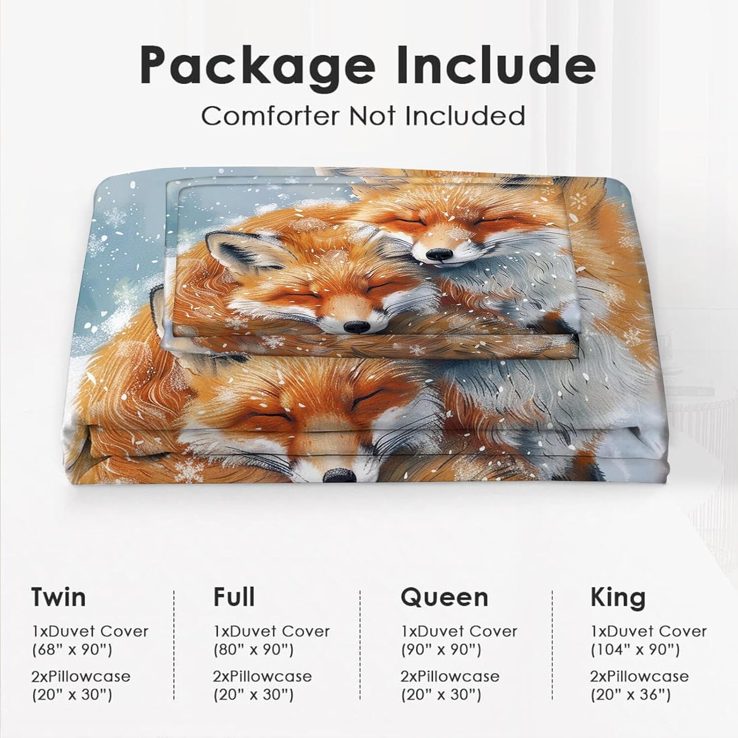 

Набор постельного белья с лисой jerkboo, Fox Snow