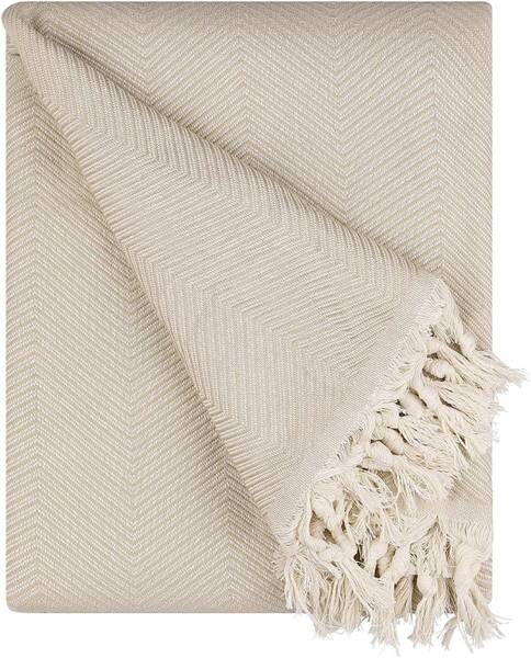 

Покрывало BOHORIA Tulum Natural Cotton, 230x1x170 см, кремово-белый