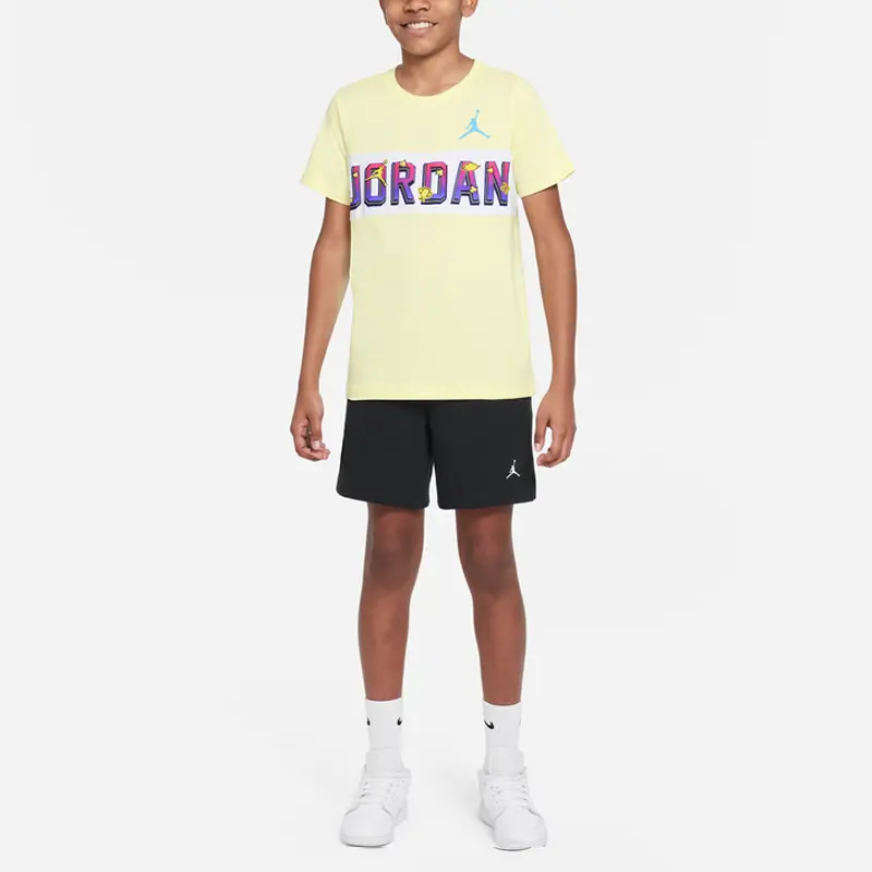 Футболка Light Lemon Green детская Jordan, светло-лимонно-желто-зеленая — фото 4