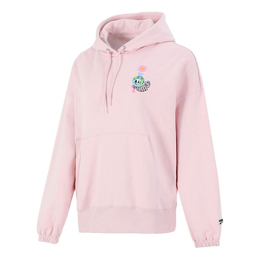 

Толстовка (WMNS) PUMA Downtown Graphic Hoodie Sweatshirt Pink 533049-36