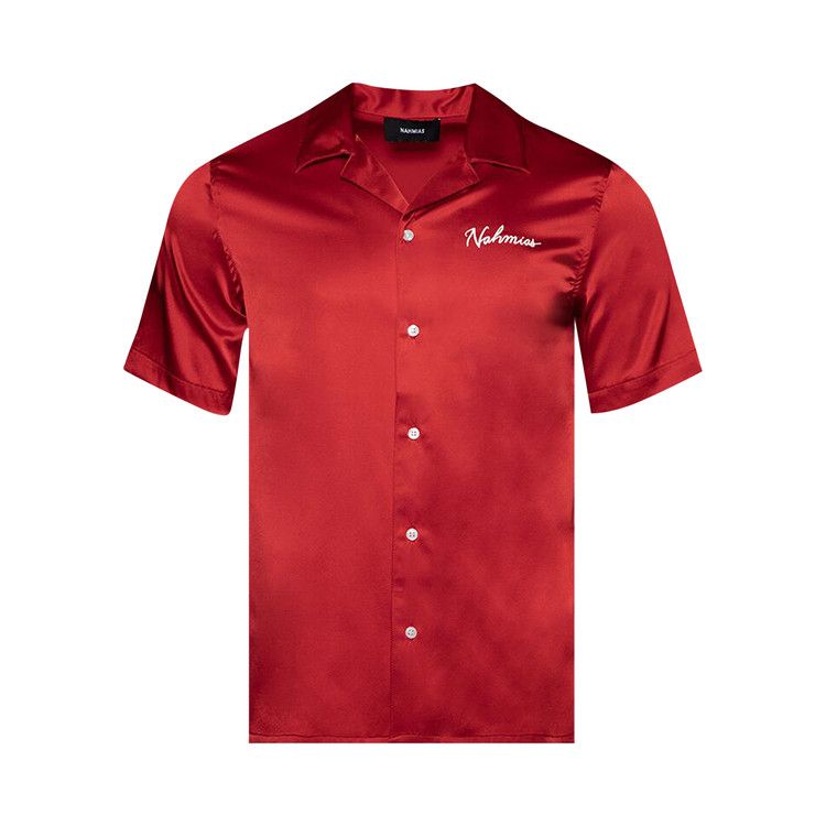 

Рубашка Nahmias Short-Sleeve Silk Shirt, Cherry
