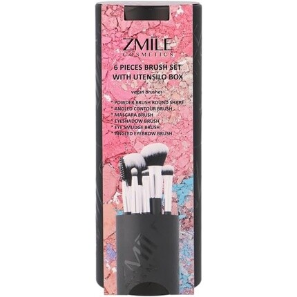 ZMILE Cosmetics Подарочная коробка «ВАША UTENSILO» Кисти Набор кистей из 6 предметов Веганские косметические кисти из синтетического волоса — фото 3