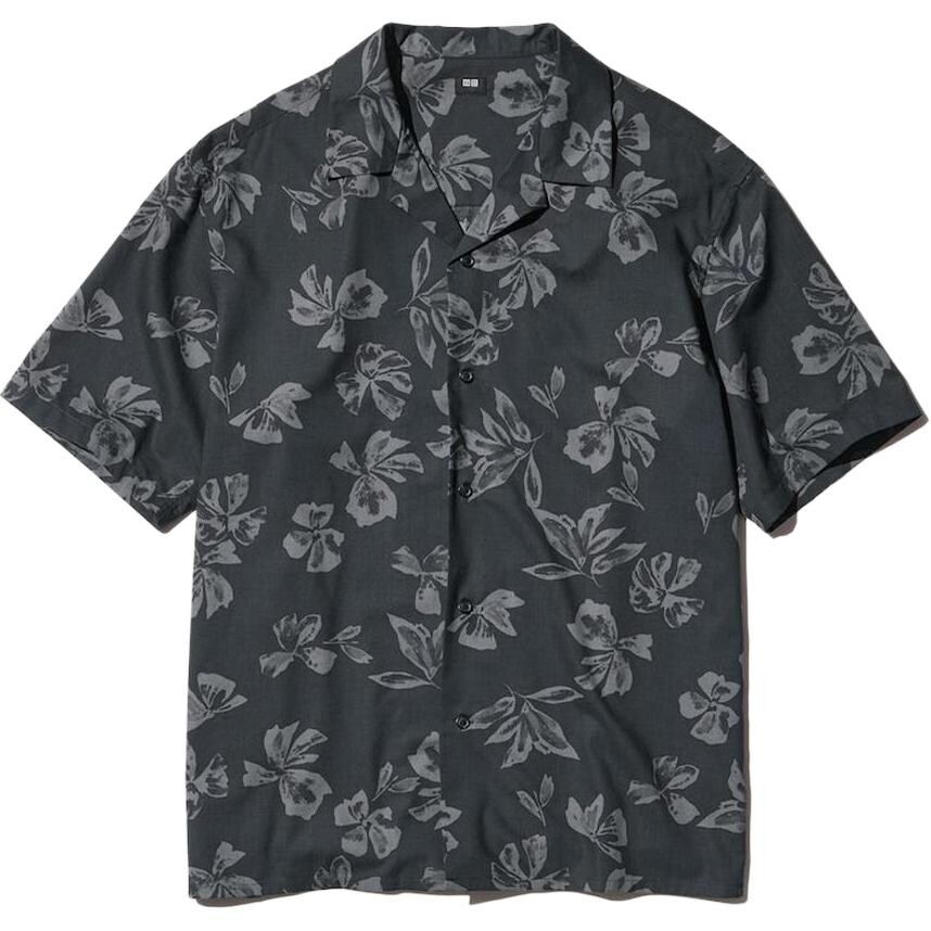 

Рубашка мужская черная Uniqlo, черный