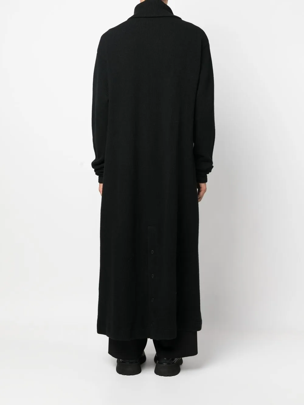 Пальто тонкой вязки Yohji Yamamoto, черный — фото 4