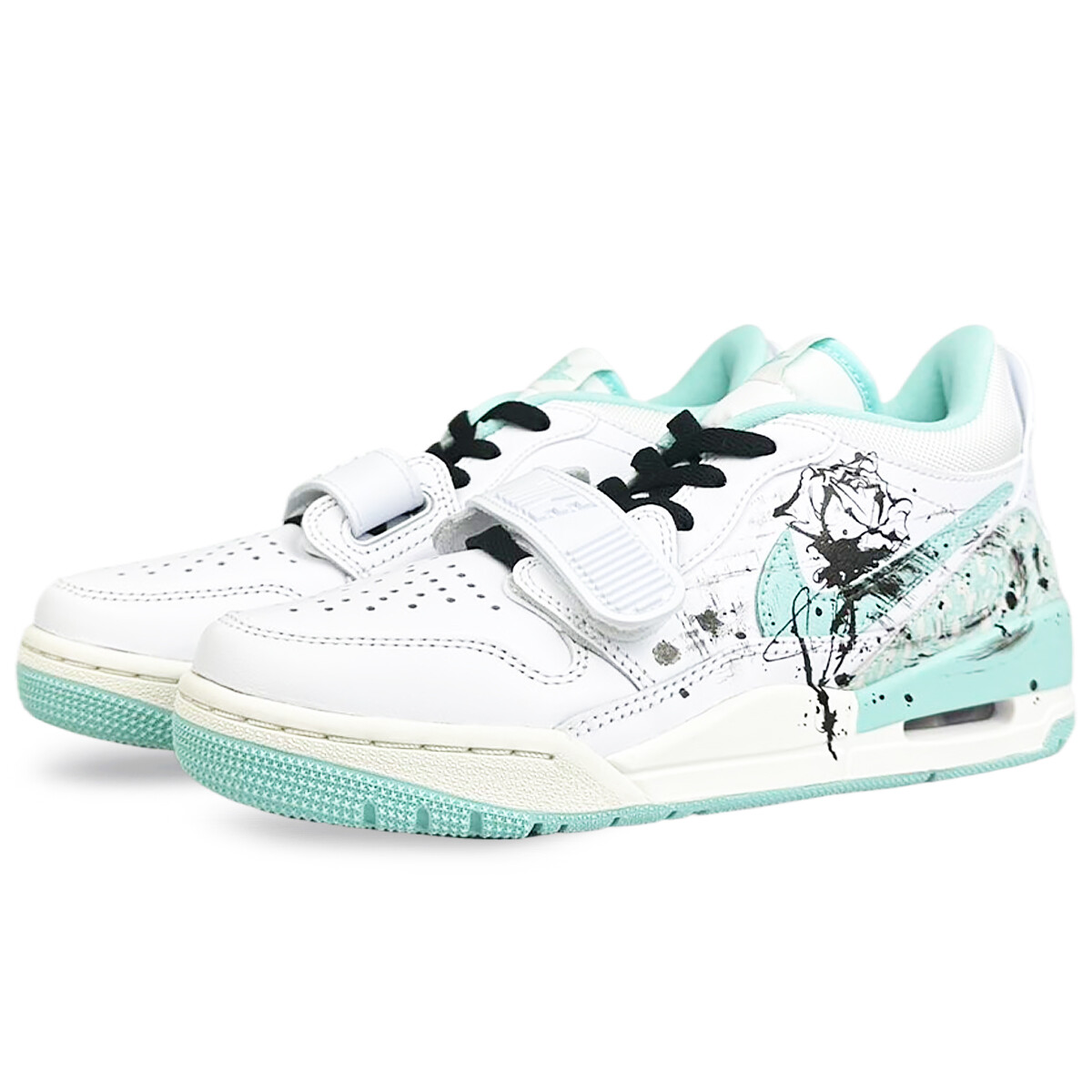 Кроссовки Jordan Legacy 312 Vintage Basketball Shoes Women's Low-top Green/black, белый — фото 4