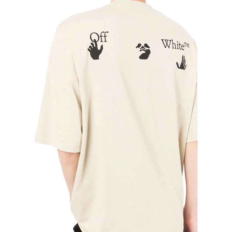 Футболка мужская светло-коричневая Off-White, коричневый — фото 3