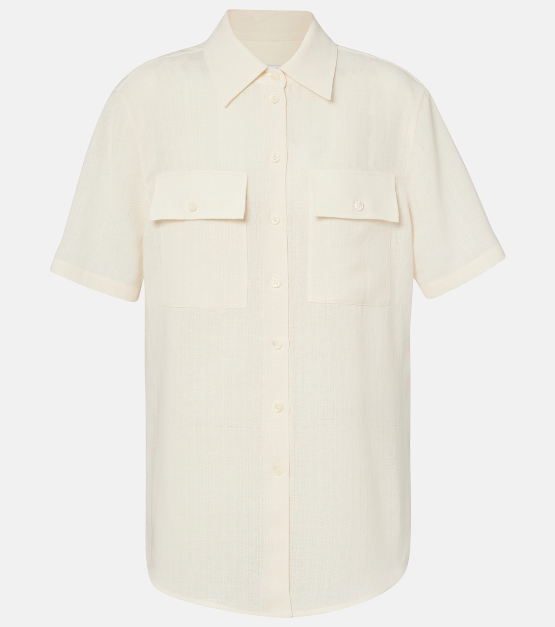 

Ширли рубашка из льняного крепа Loro Piana, Optical White