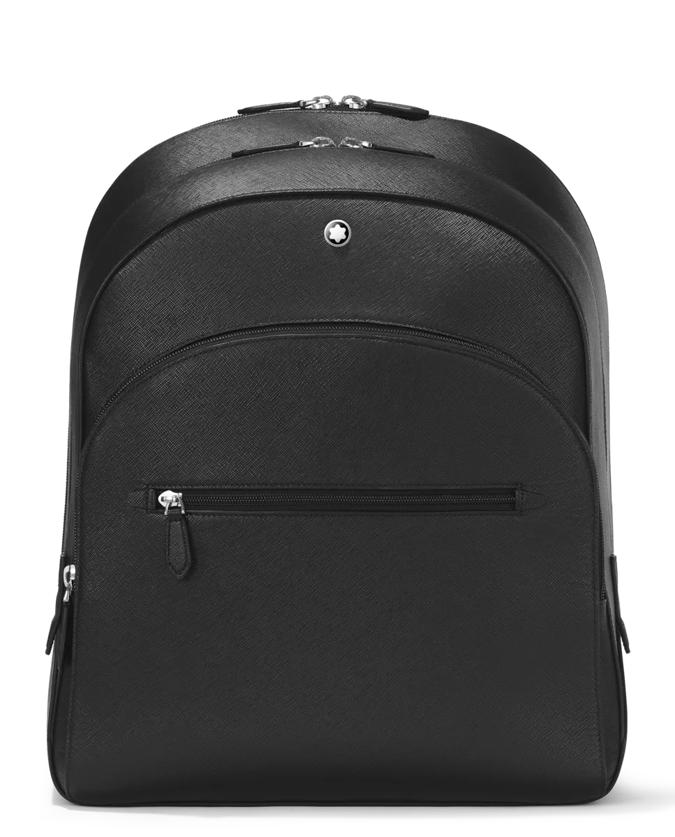 

Мужской черный кожаный рюкзак Montblanc