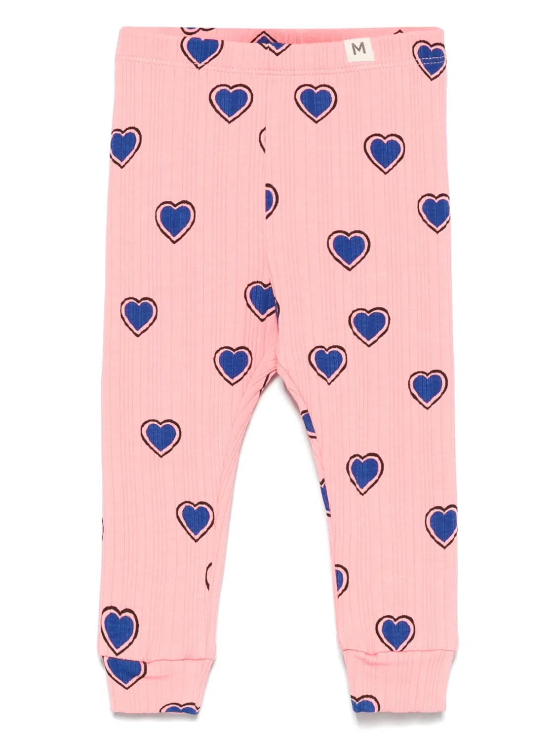 Mini Rodini Леггинсы Outlined-Hearts розовые