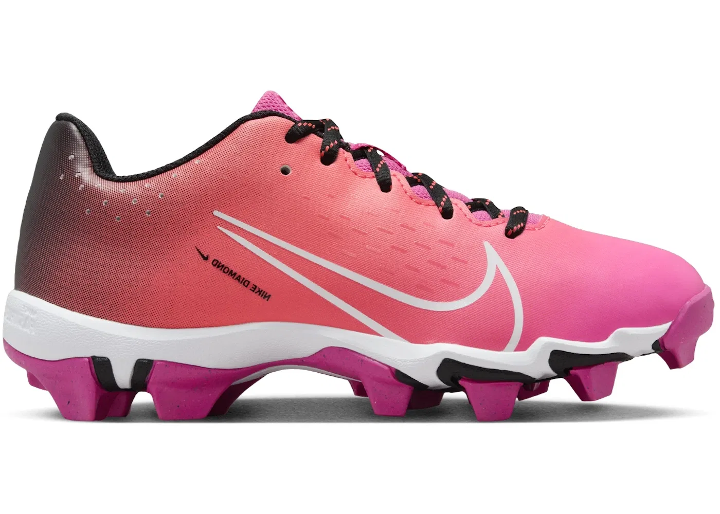 Детские бутсы Nike Hyperdiamond 4 Keystone, Laser Fuchsia Hot Punch Black White