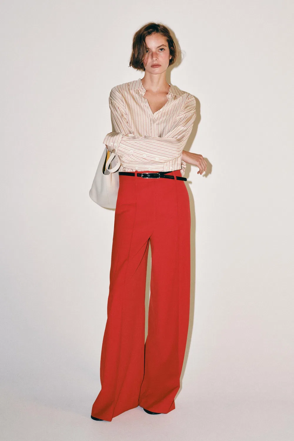 Брюки с широкими штанинами из коллекции ZW ZARA, Red