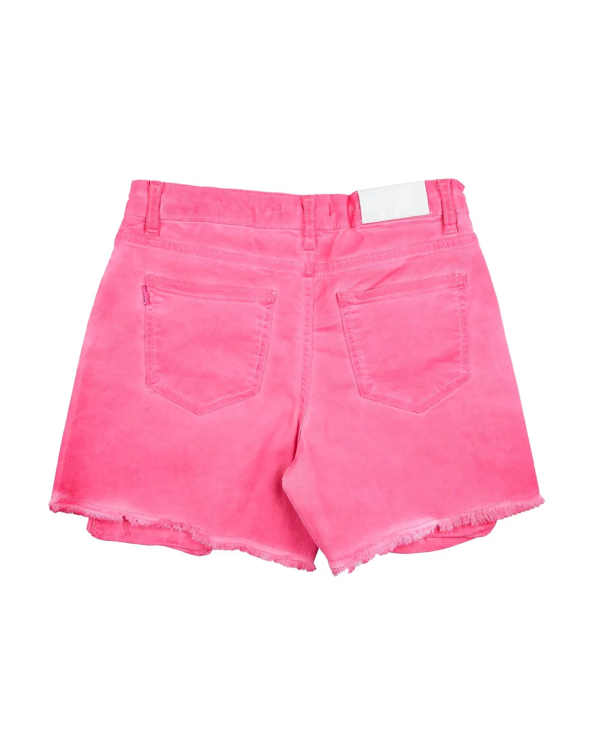Детские джинсовые шорты для девочек с вышивкой Msgm, фуксия — фото 2