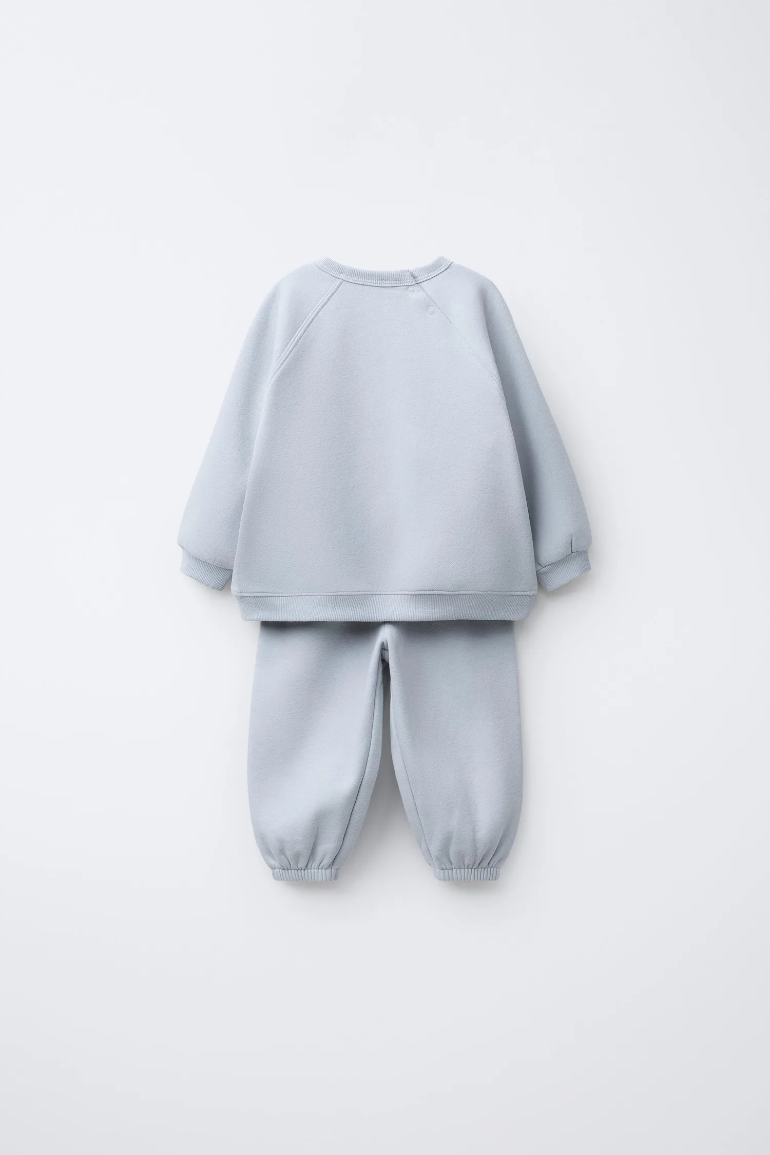 Базовый комплект: толстовка и спортивные штаны Zara, пастельно-голубой — фото 2