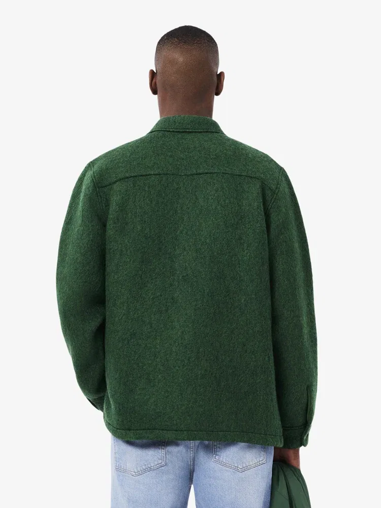 Рубашка длинный рукав букле LACOSTE, Green — фото 4