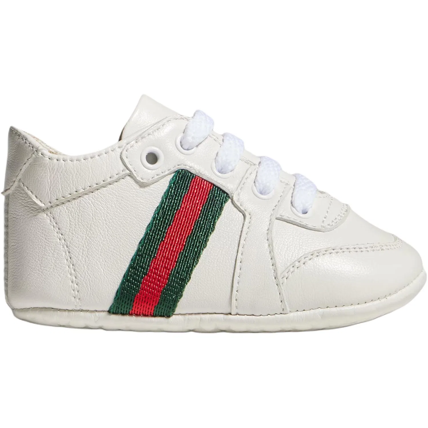 Детские пинетки Gucci с кожаным верхом, Pre Walking Shoes & Sock Shoes, белые — фото 3