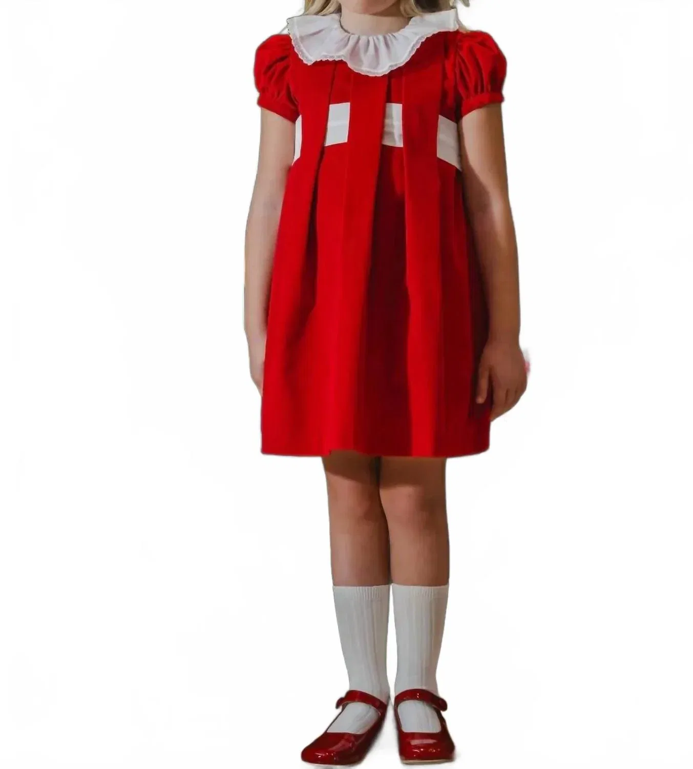 Детское платье для девочек с длинным рукавом Velvet Mini Dress sal & pimenta, красный