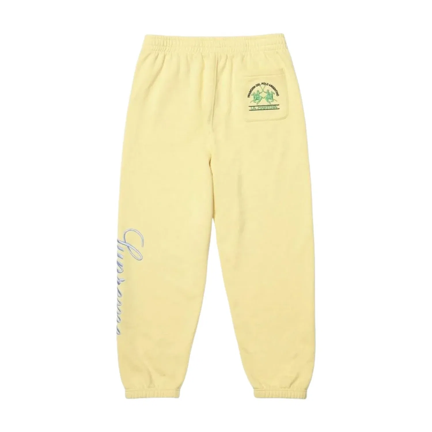 Мужские спортивные штаны из футера Supreme x La Martina Ss26, желтый — фото 2
