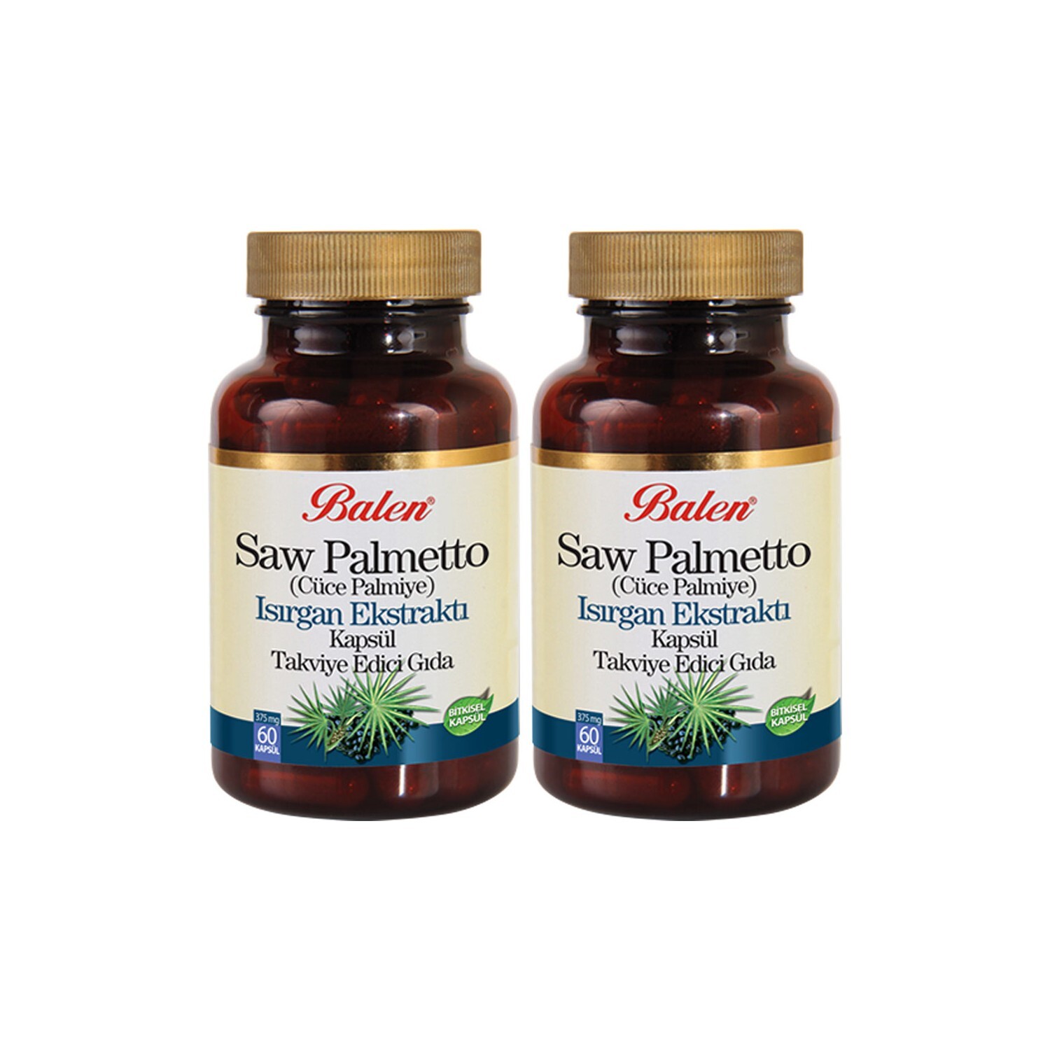 

Добавка Balen Saw Palmetto Cuce, 2 упаковки по 60 капсул