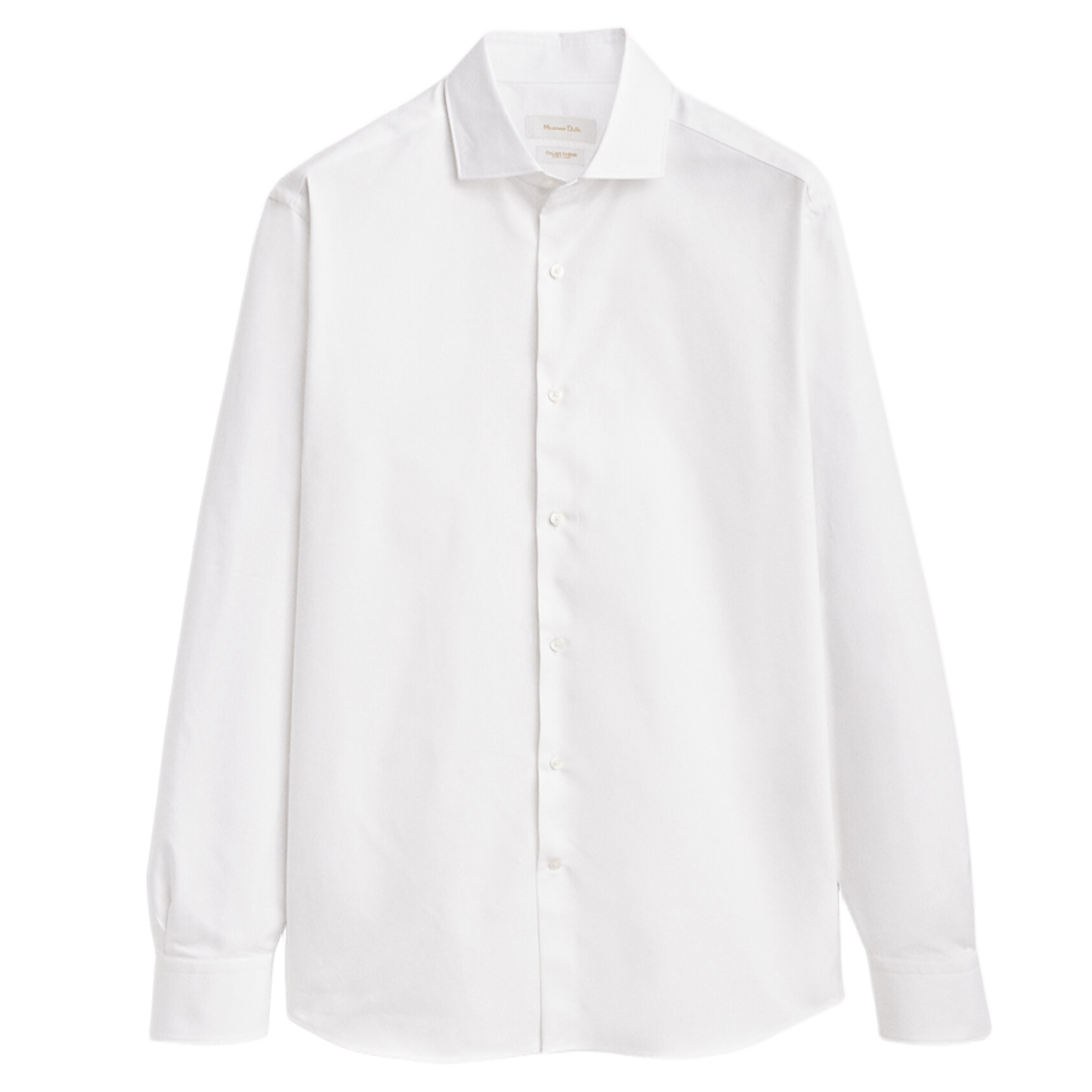 

Рубашка Massimo Dutti Slim Fit Cotton Twill, белый