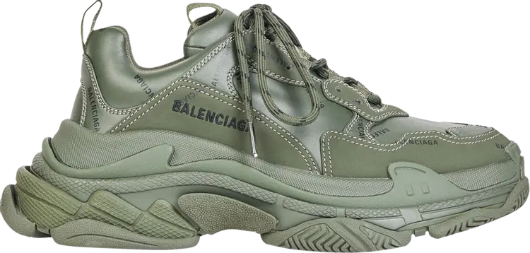 

Кроссовки Balenciaga Triple S Sneaker Allover Logo - Dark Green, зеленый