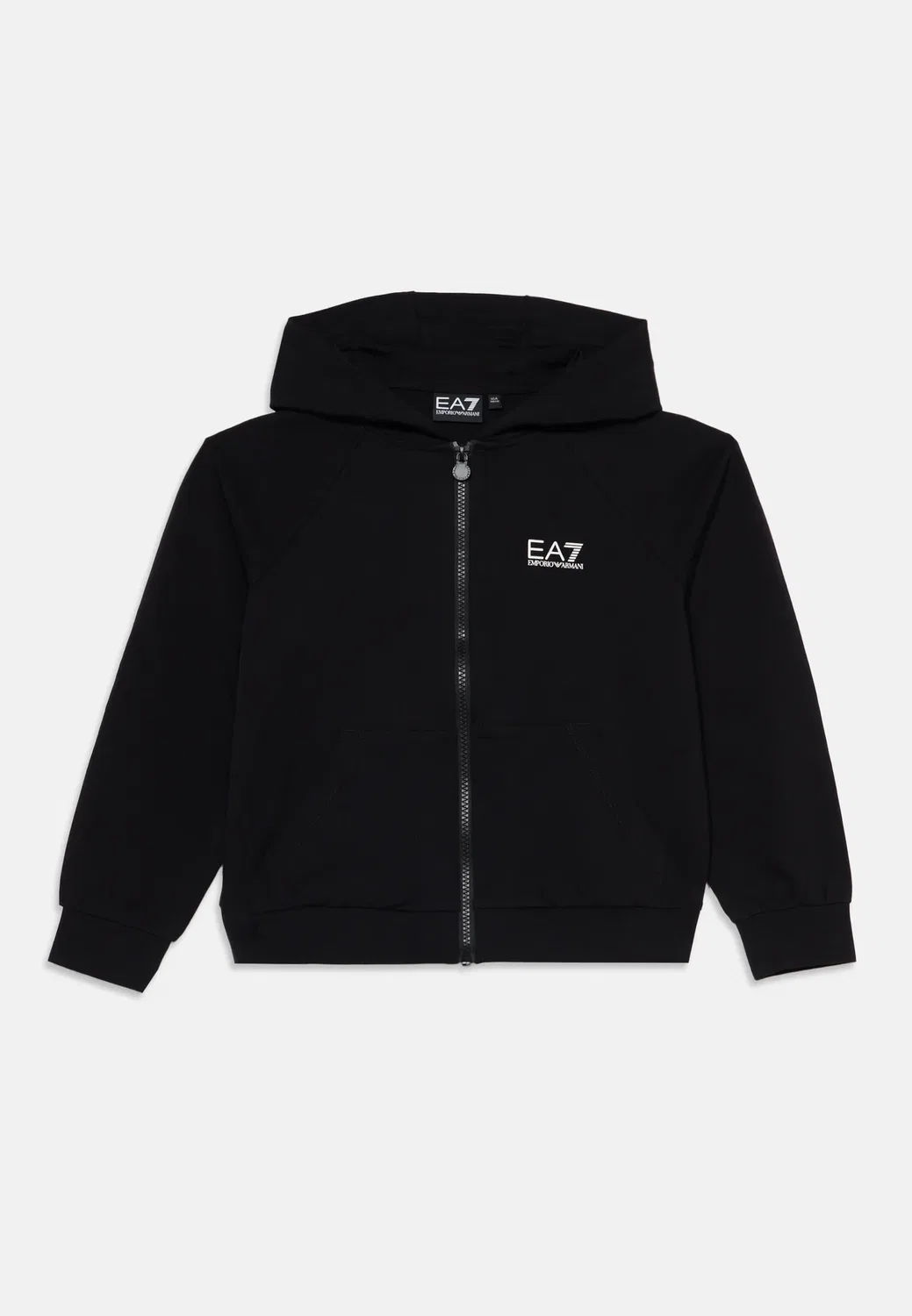 Худи Train core girl на молнии Ea7 Emporio Armani, Black/White — фото 3