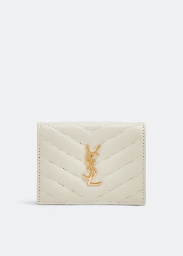 

Картхолдер SAINT LAURENT Cassandre flap card case, белый