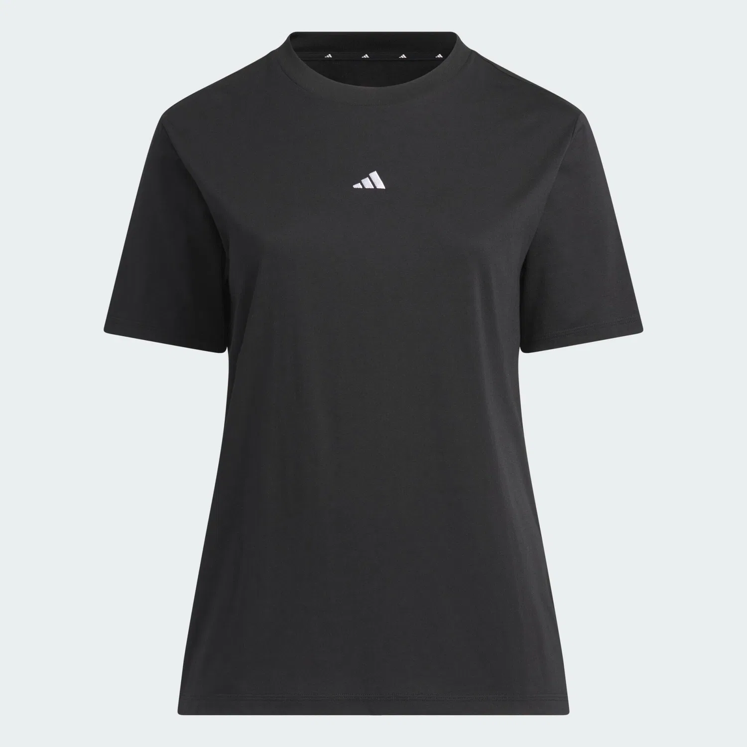 Мужская хлопковая футболка Small Logo T-Shirt Adidas, Schwarz Weiss — фото 2