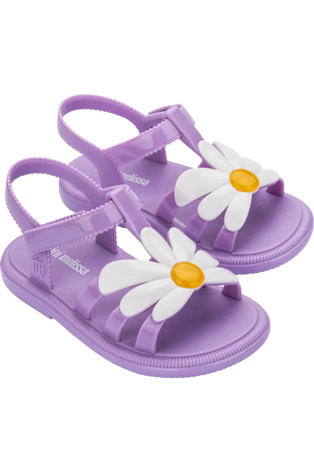 Сандалии детские с цветочными аппликациями Hip Bloomy Jelly Mini Melissa, Lilac/White — фото 4