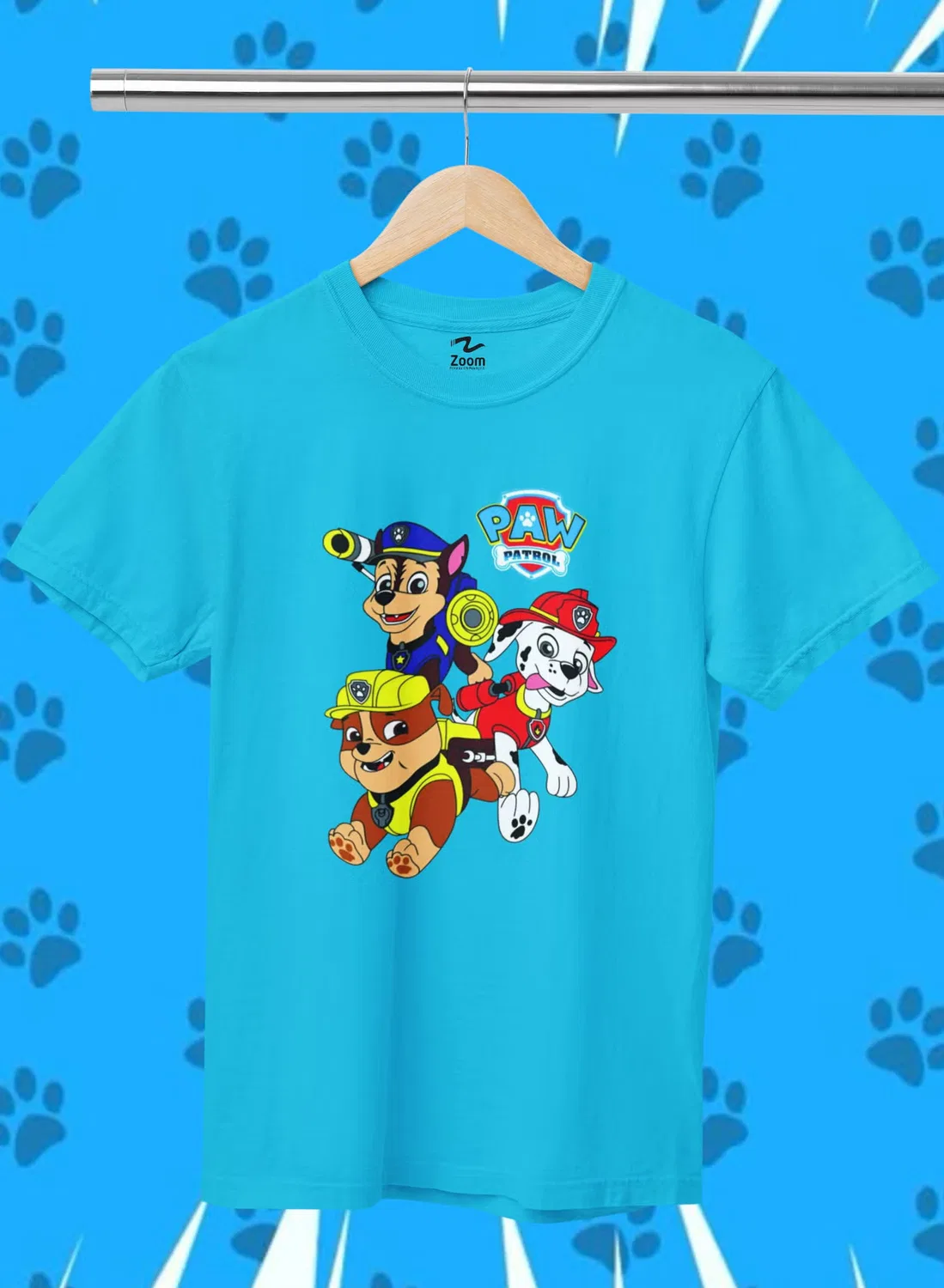 Zoom Футболка с принтом Paw Patrol, Aqua Blue
