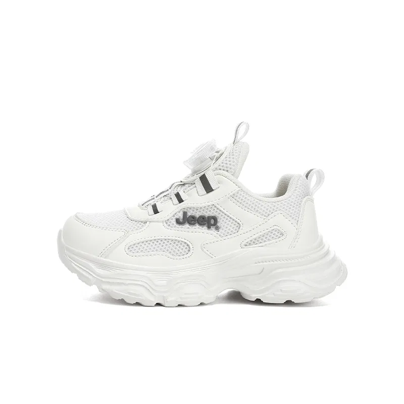 Детские кроссовки Jeep с сетчатым верхом, Low Top Running Shoes, Jeep, Ivory White/Sakura Pink — фото 3