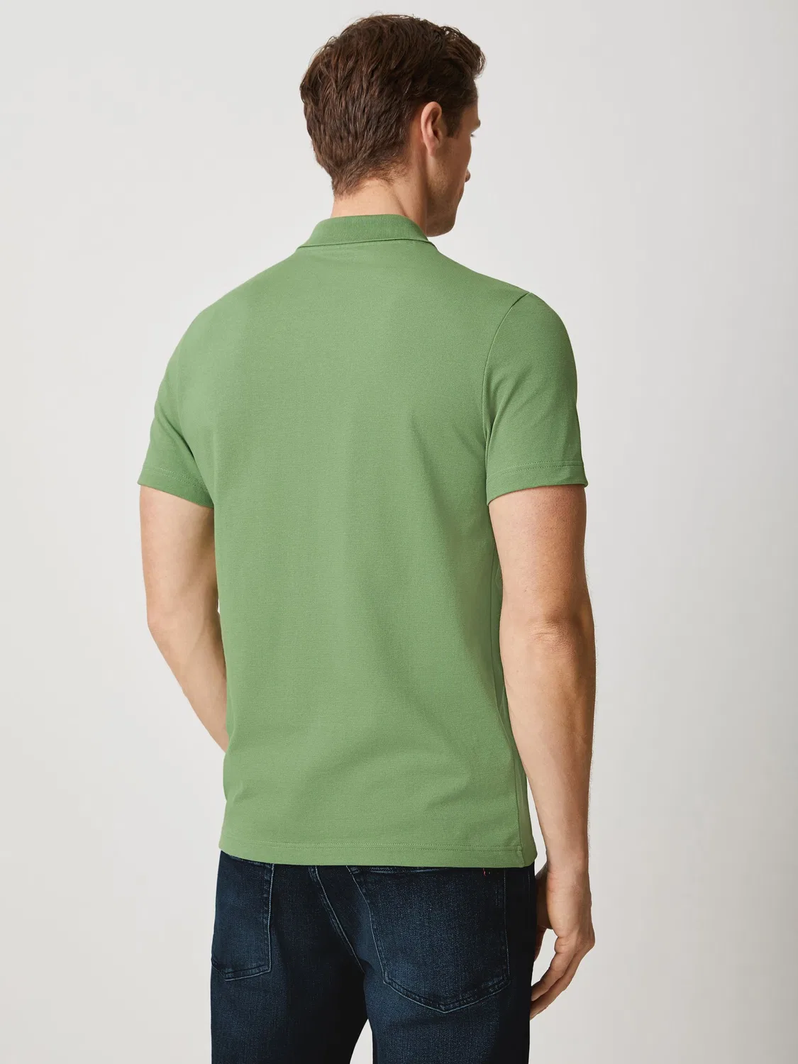 Lacoste Светло-зеленая рубашка-поло стандартного кроя с короткими рукавами — фото 3