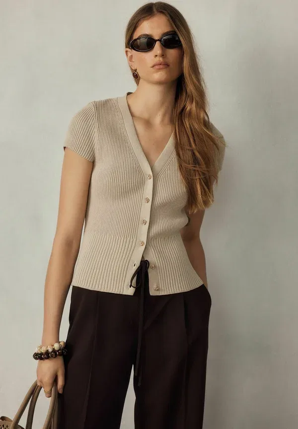 Кардиган хлопковый Cardigan Next Neutral, нейтральный