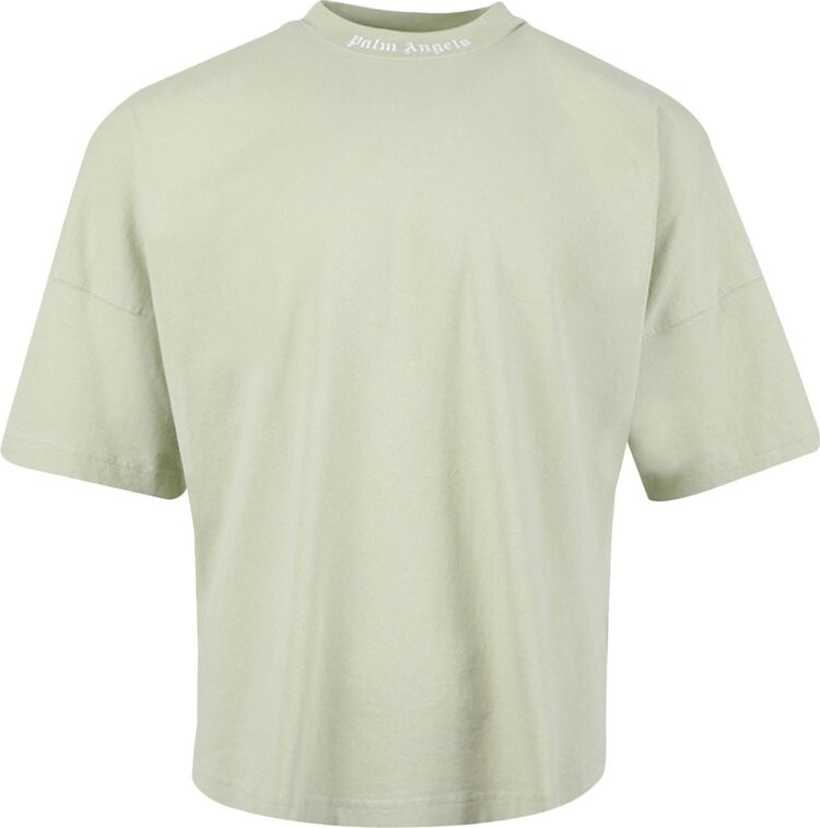 

Футболка Palm Angels Classic Logo Over Tee 'Mint/White', зеленый