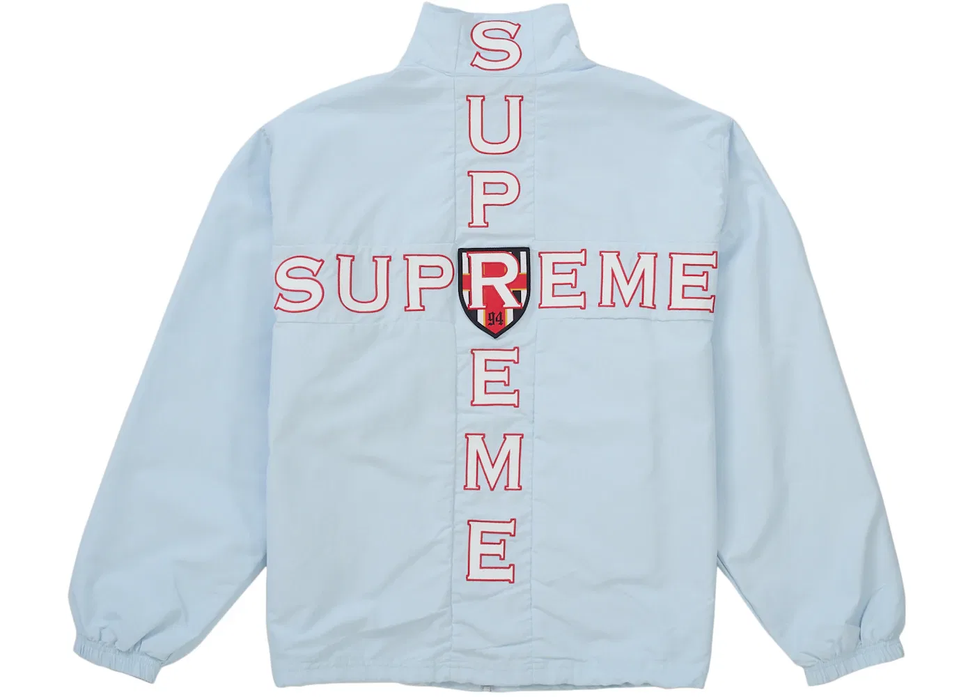 Мужская куртка на молнии с эмблемой Cross Track Jacket Supreme, цвет Light Blue — фото 3
