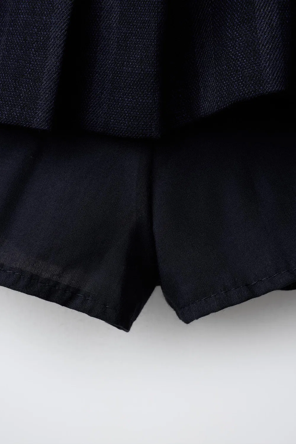 Полосатая плиссированная юбка ZARA, Navy blue — фото 4