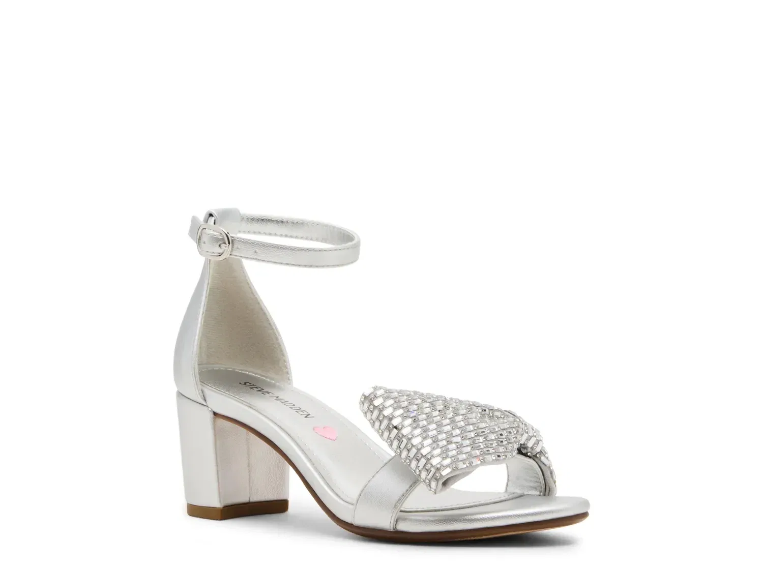 Сандалии с бантом Steve Madden Abigal, серебристые