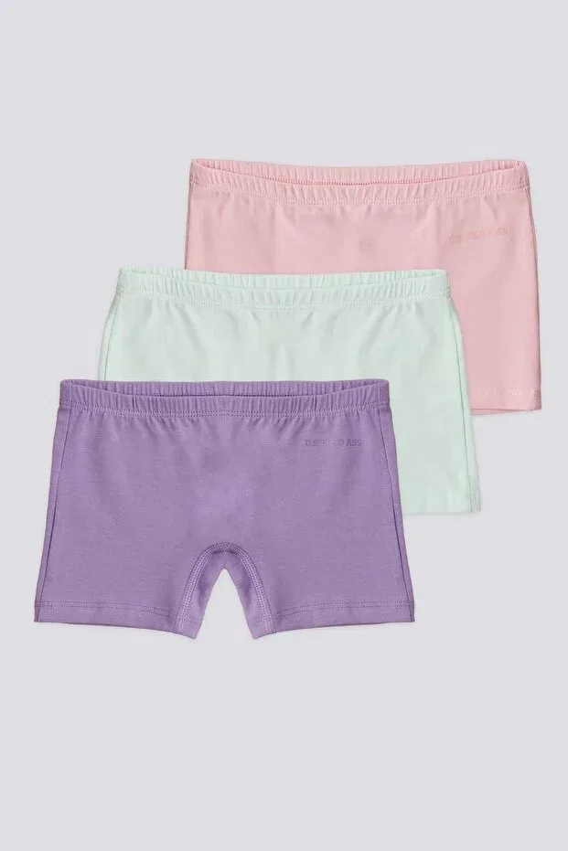 Детские трусы-боксеры для девочек с принтом 3-Pack U.S. Polo Assn.