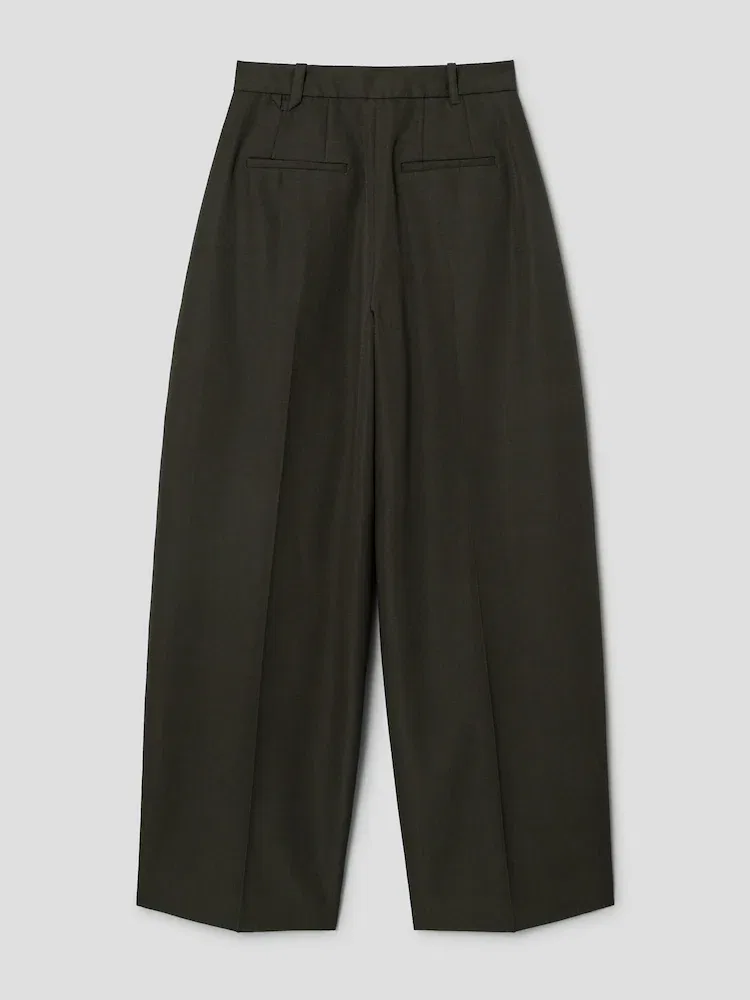 Широкие брюки с высокой талией, двусторонние складки, Le Pantalon D Homme JACQUEMUS, Dark Khaki — фото 2