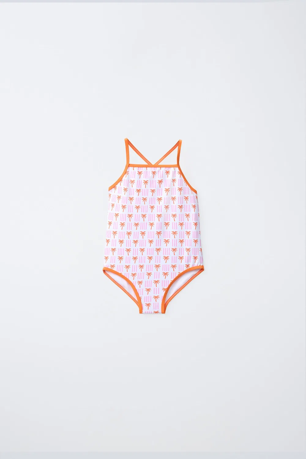 1-6 лет / Мини-купальник с принтом пальм ZARA, Orange