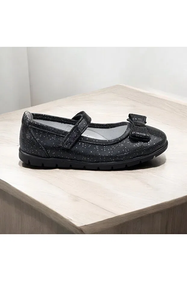 Детские балетки для девочек классические Jojo Kids, Black Spotted — фото 2